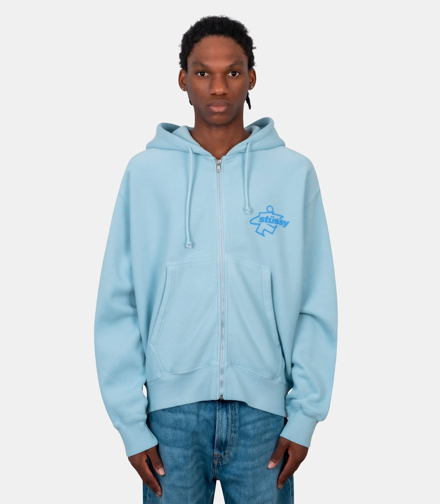 Hoodie zippée surf size garment dyed