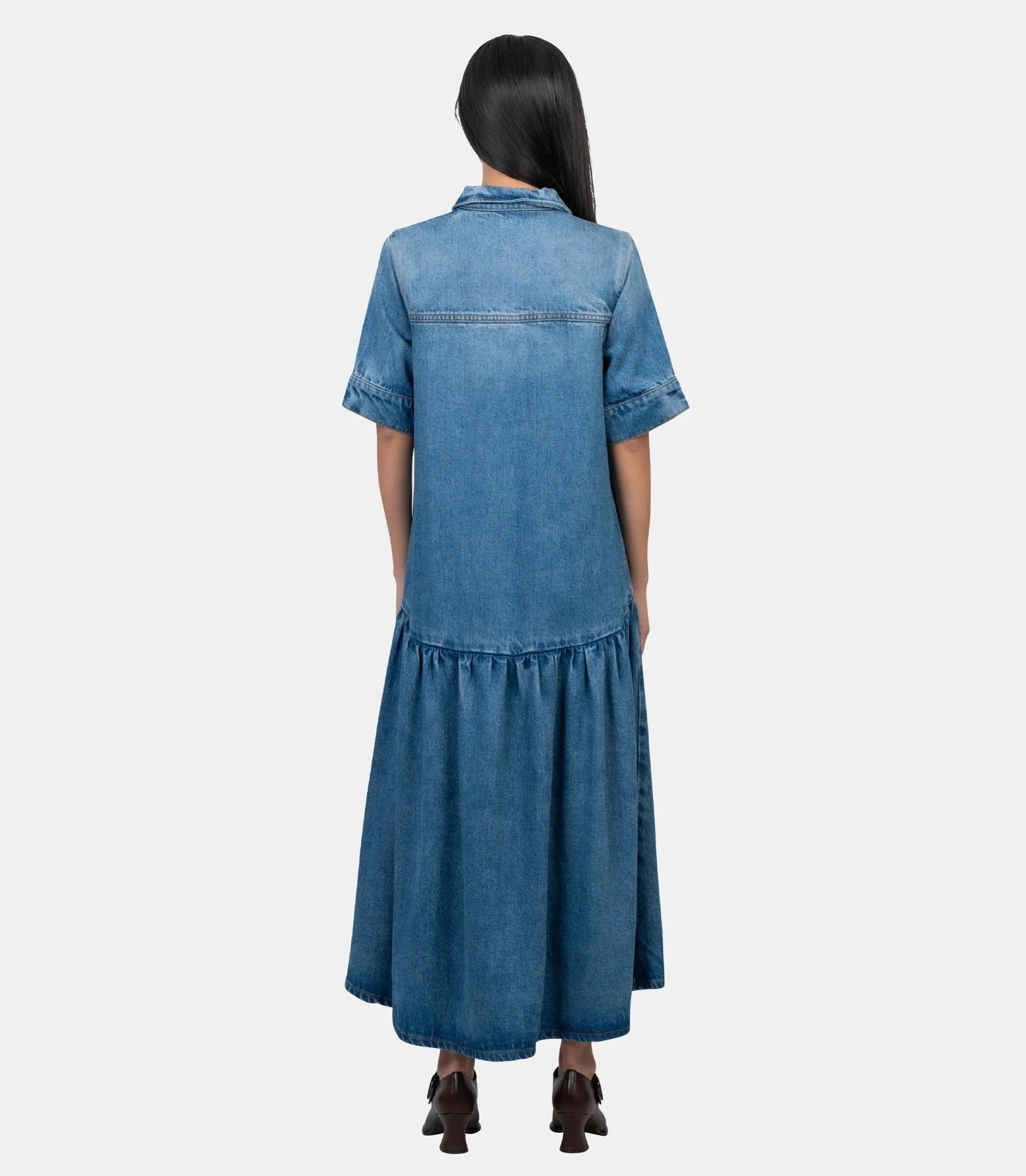 Robe en denim clair délavé - Image 3