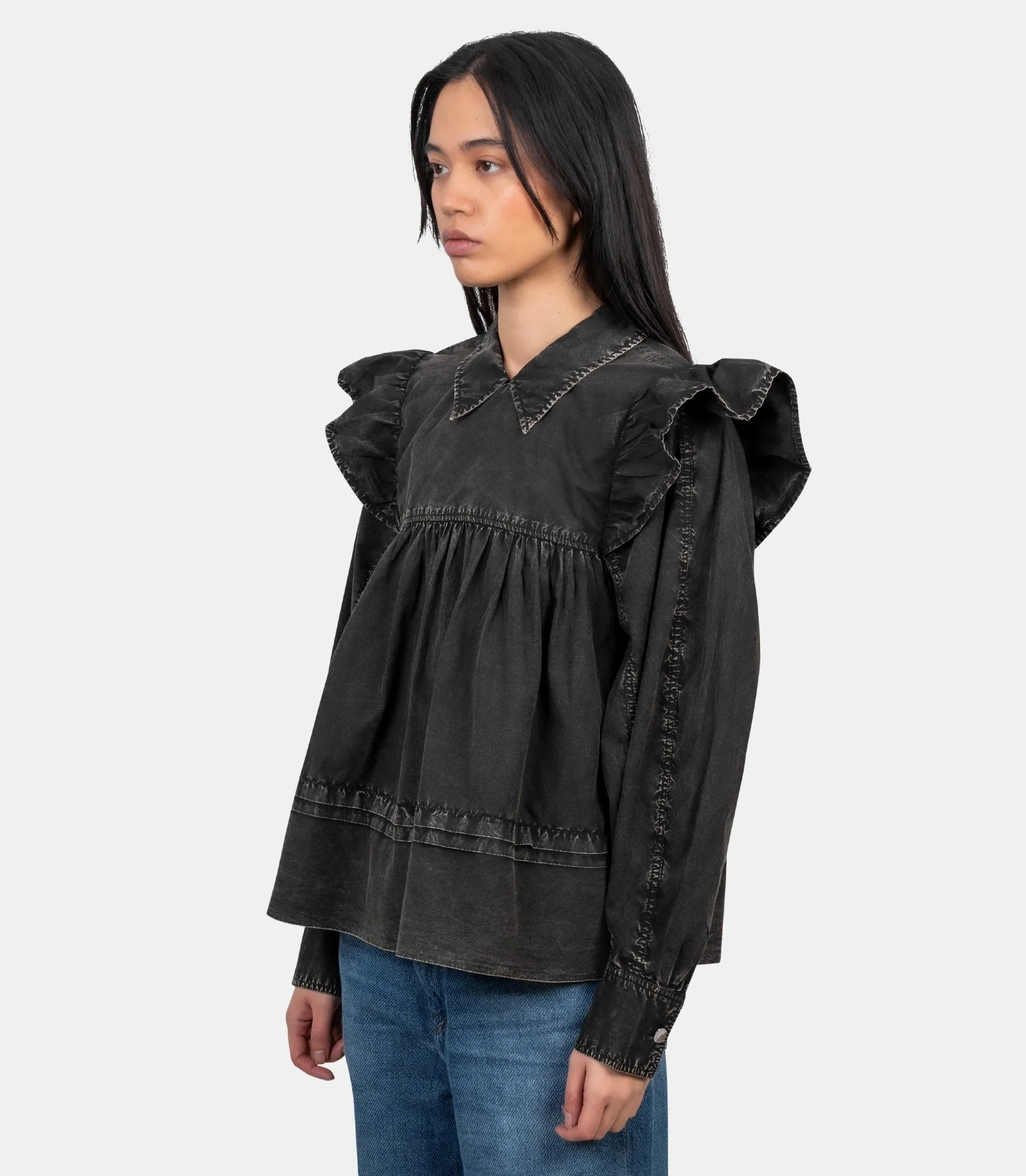 Blouse à volants délavée - Image 2