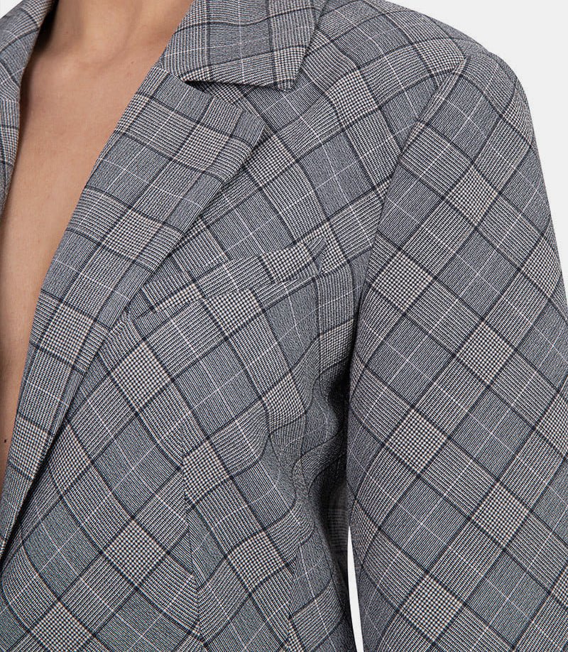 Blazer ajusté à carreaux - Image 5