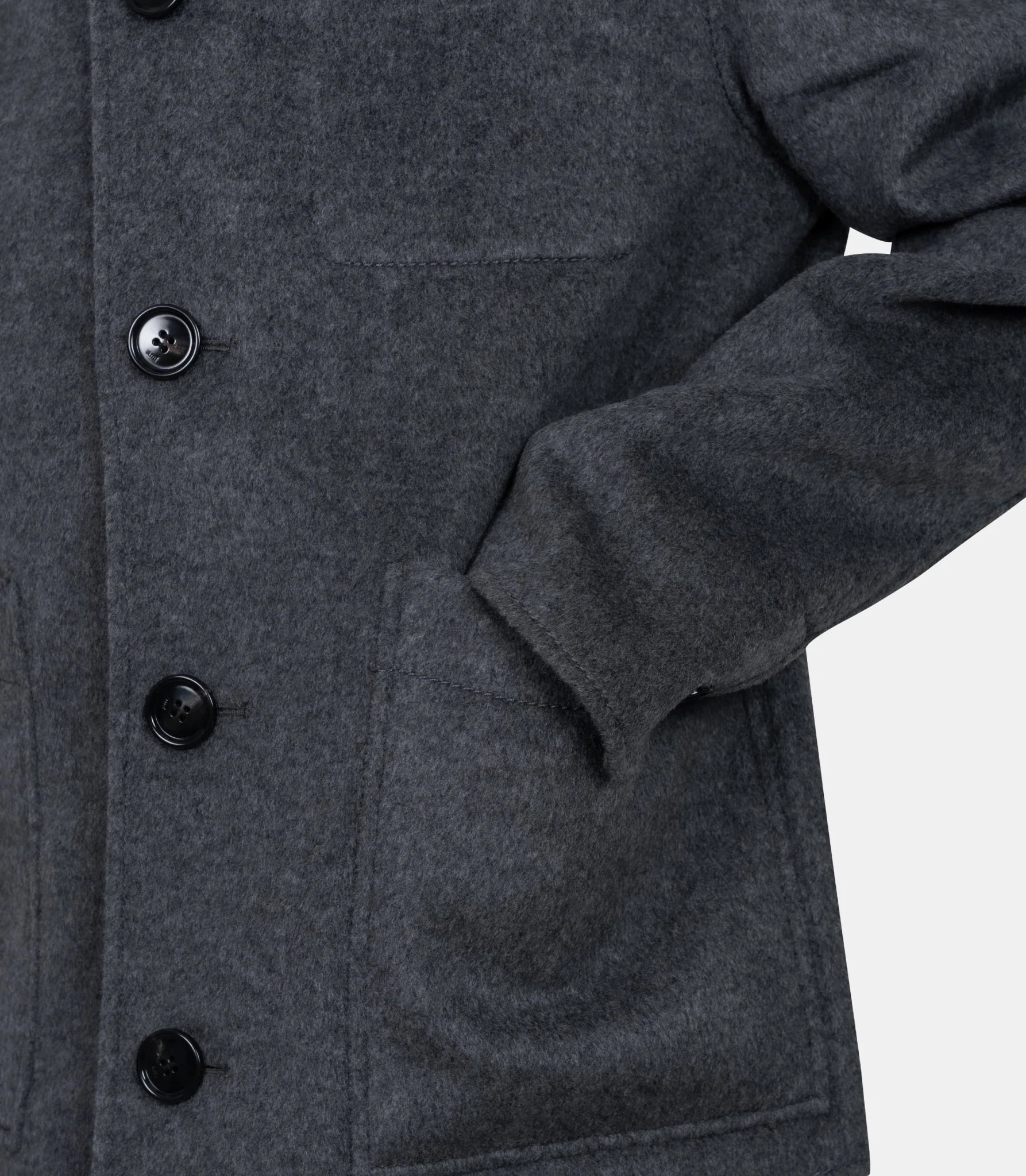 Blouson boule boutonné en laine - Image 4