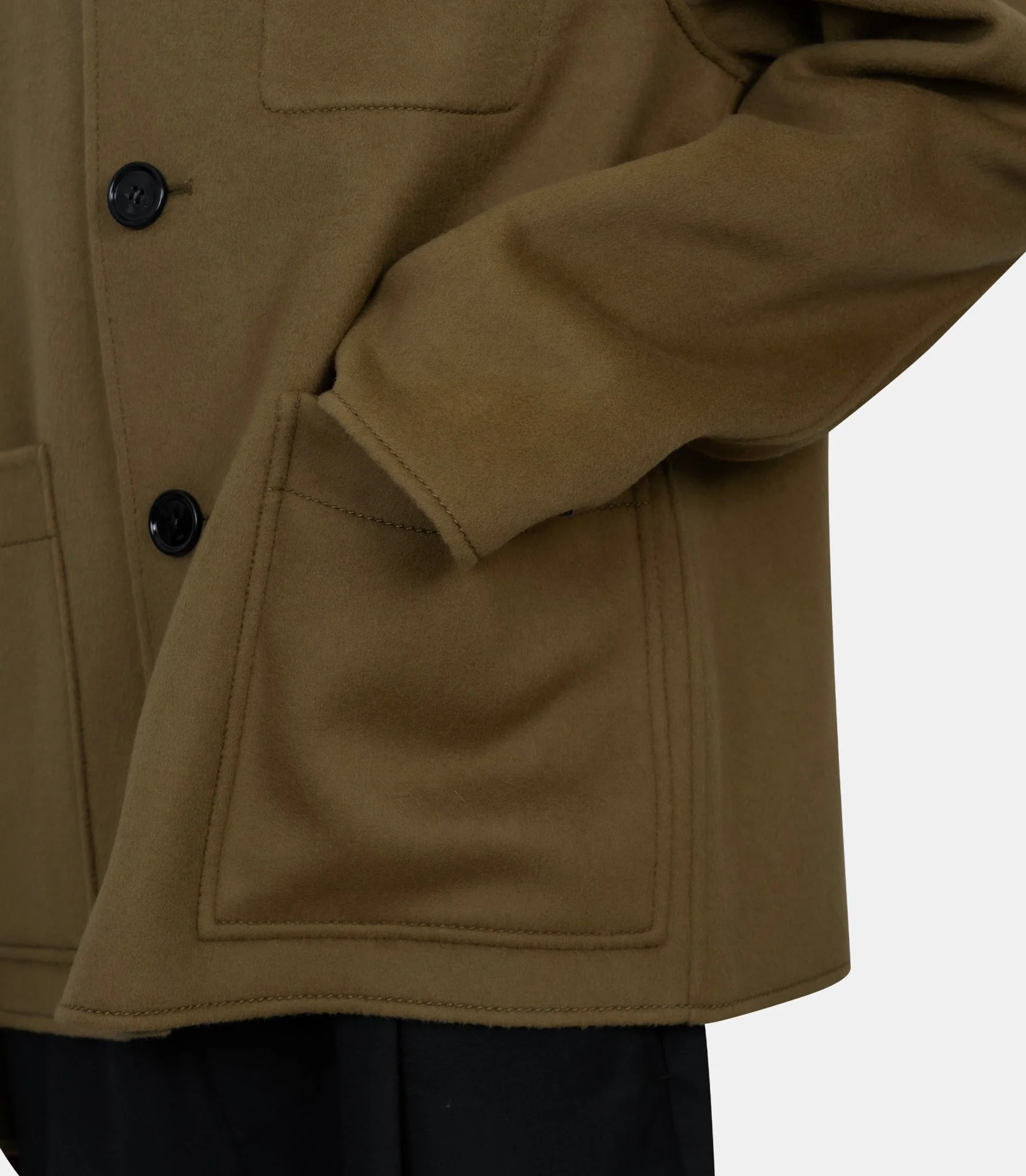 Blouson boule boutonné en laine - Image 3