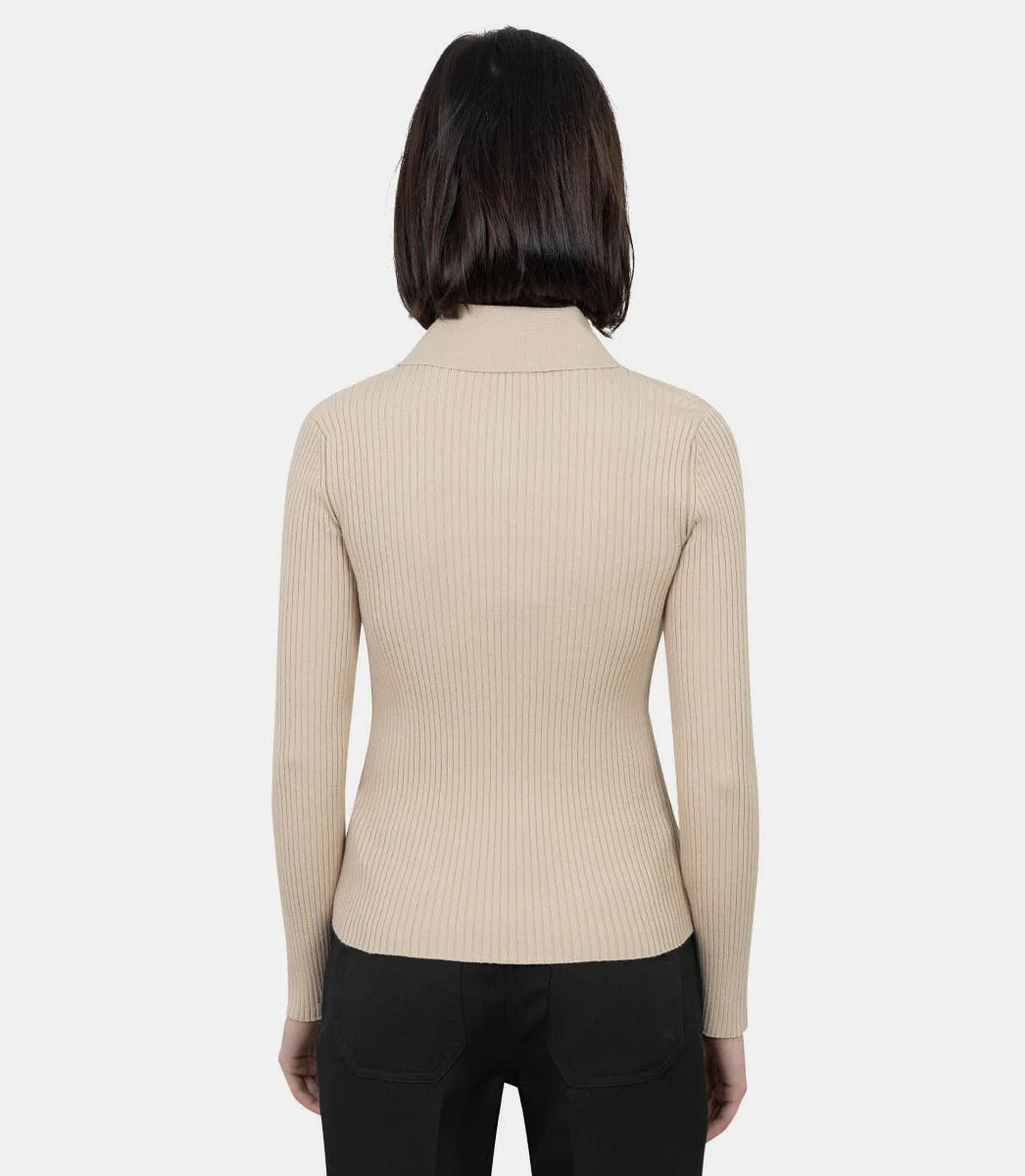 Cardigan maille côtelée double zip - Image 3