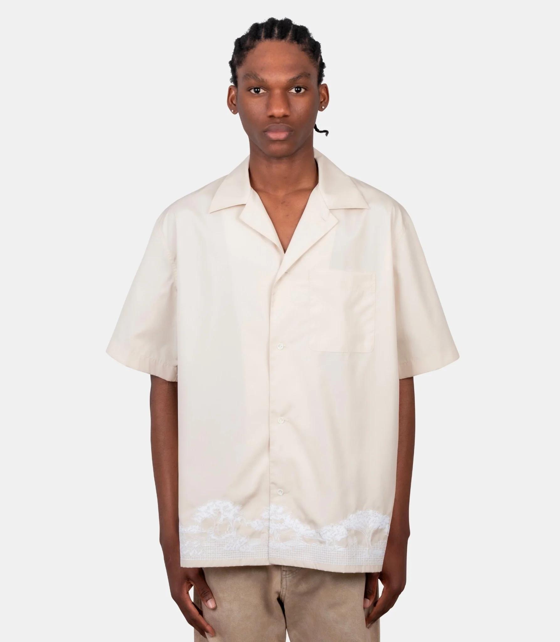 Chemise relaxed fit broderies