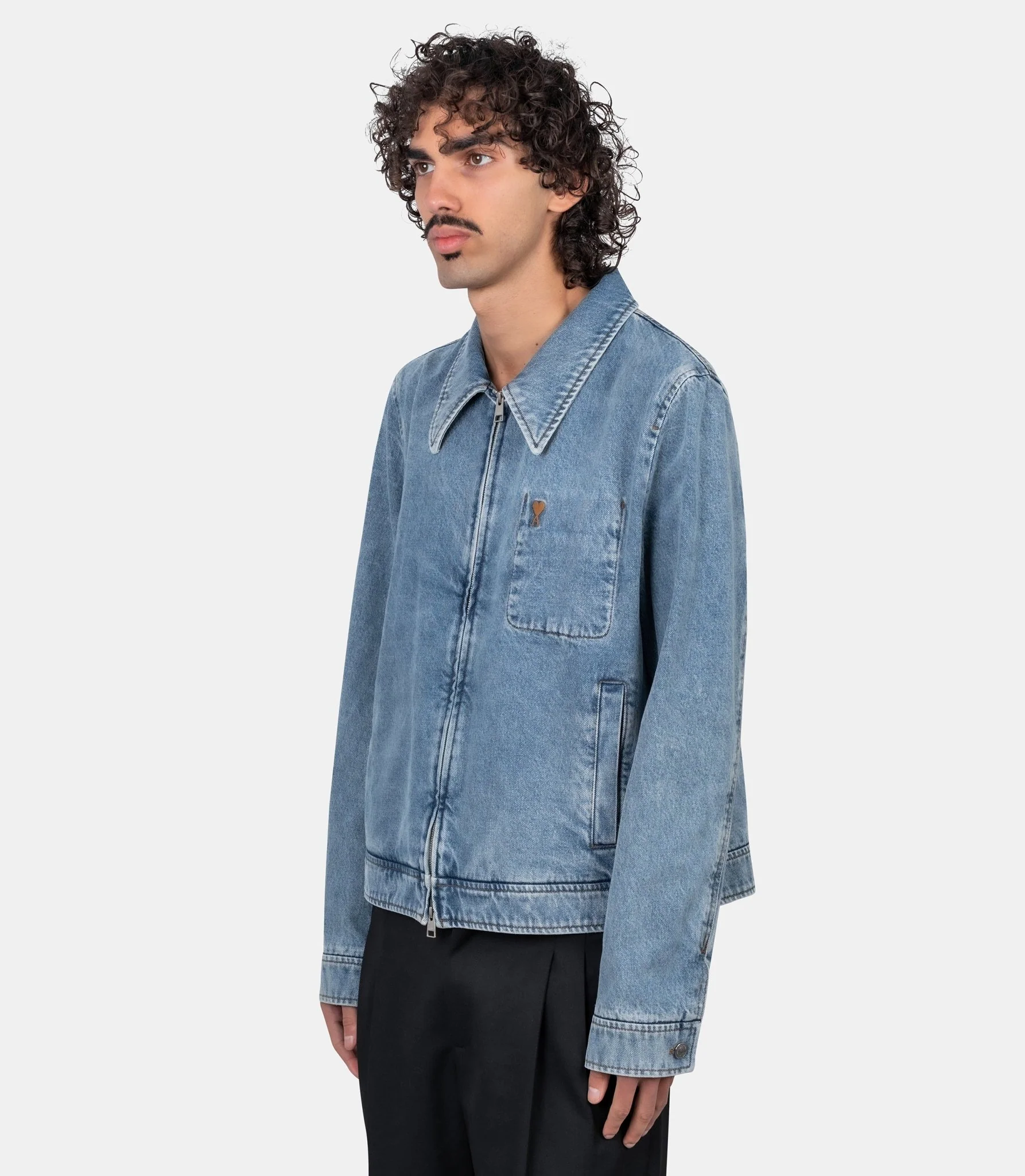 Veste zippée ami de coeur contrastée - Image 3