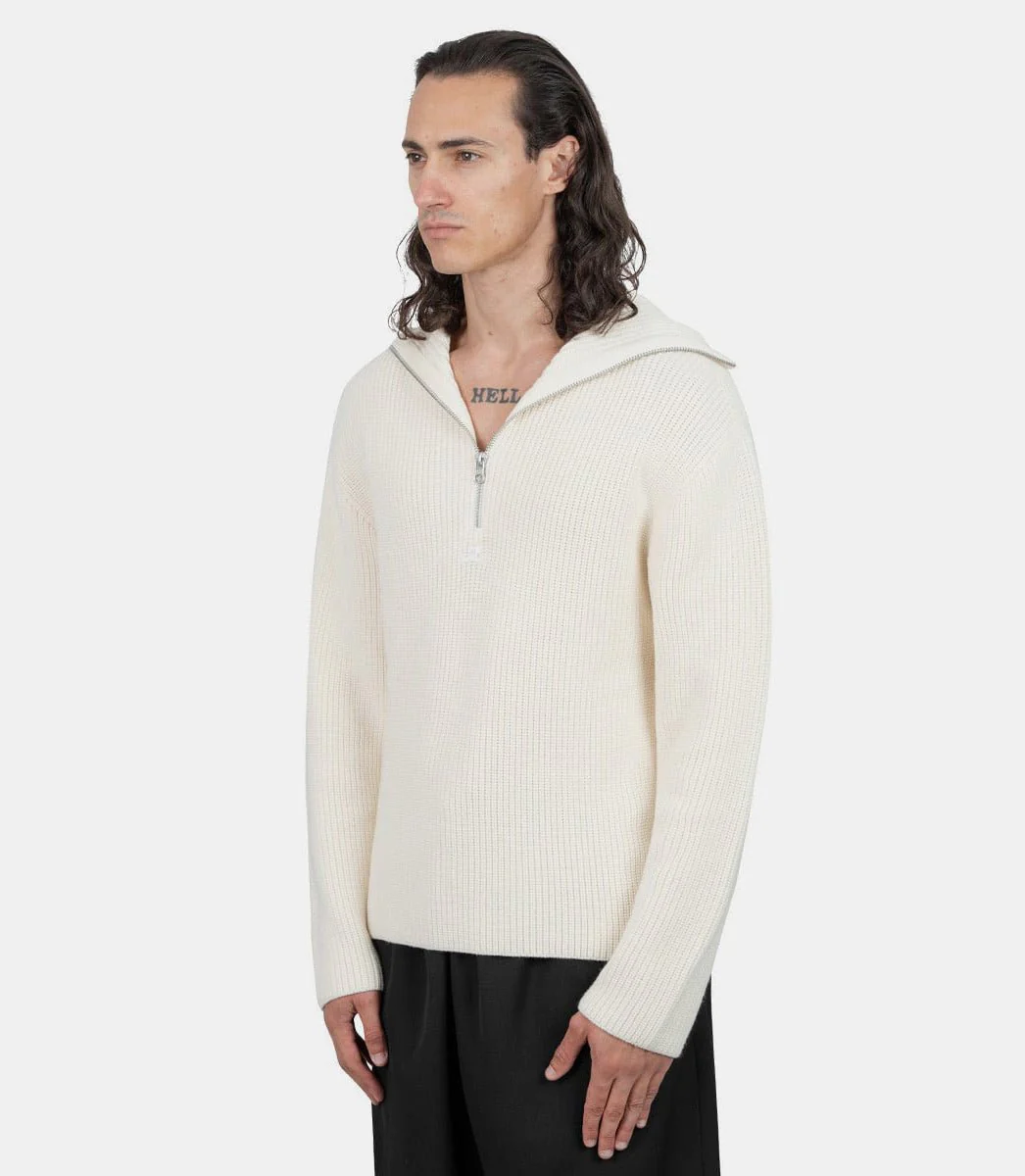 Hoodie en laine côtelée