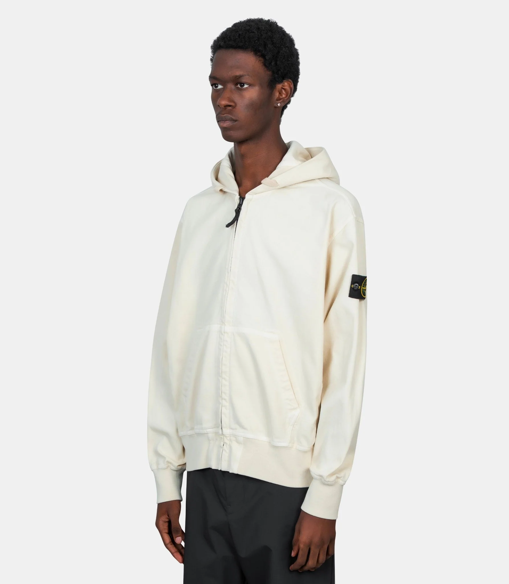 Hoodie zippé organic panama cotton "old" effect - Image 3