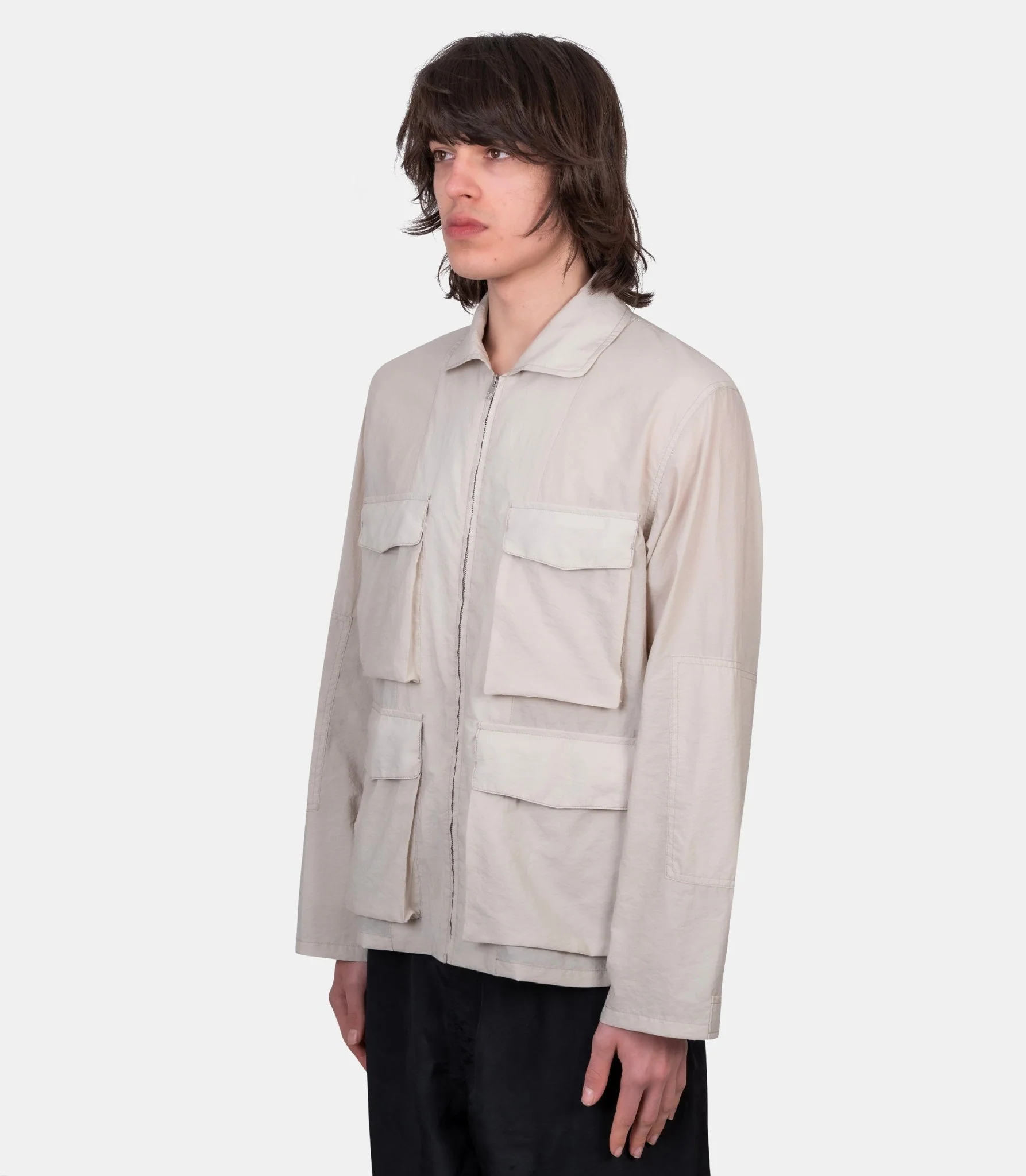 Veste à poches 3d en coton technique lavé - Image 3