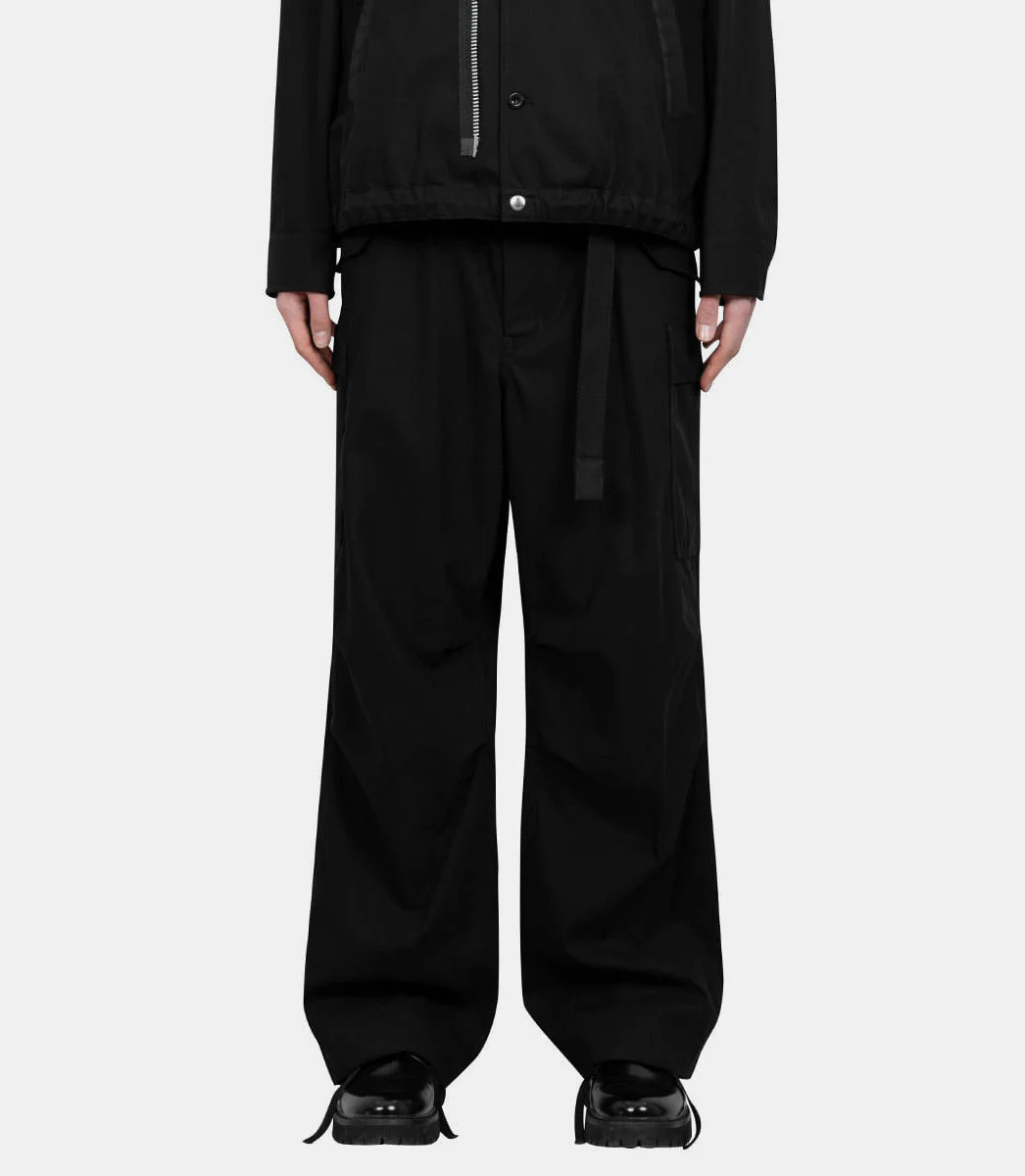 Pantalon en coton sergé