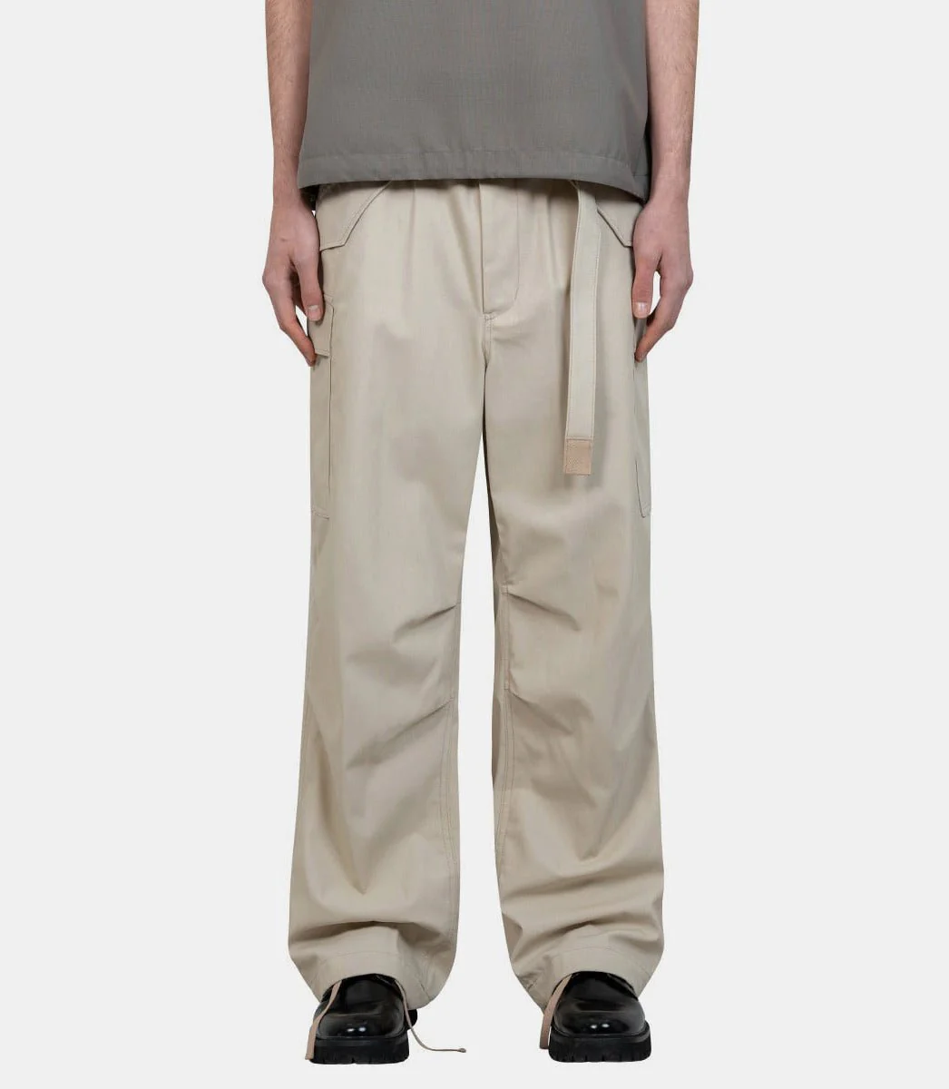 Pantalon en coton sergé
