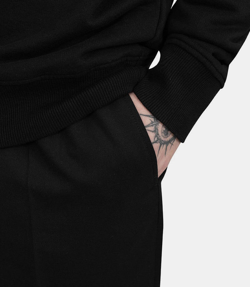 Pantalon taille élastiquée en toile de laine - Image 4