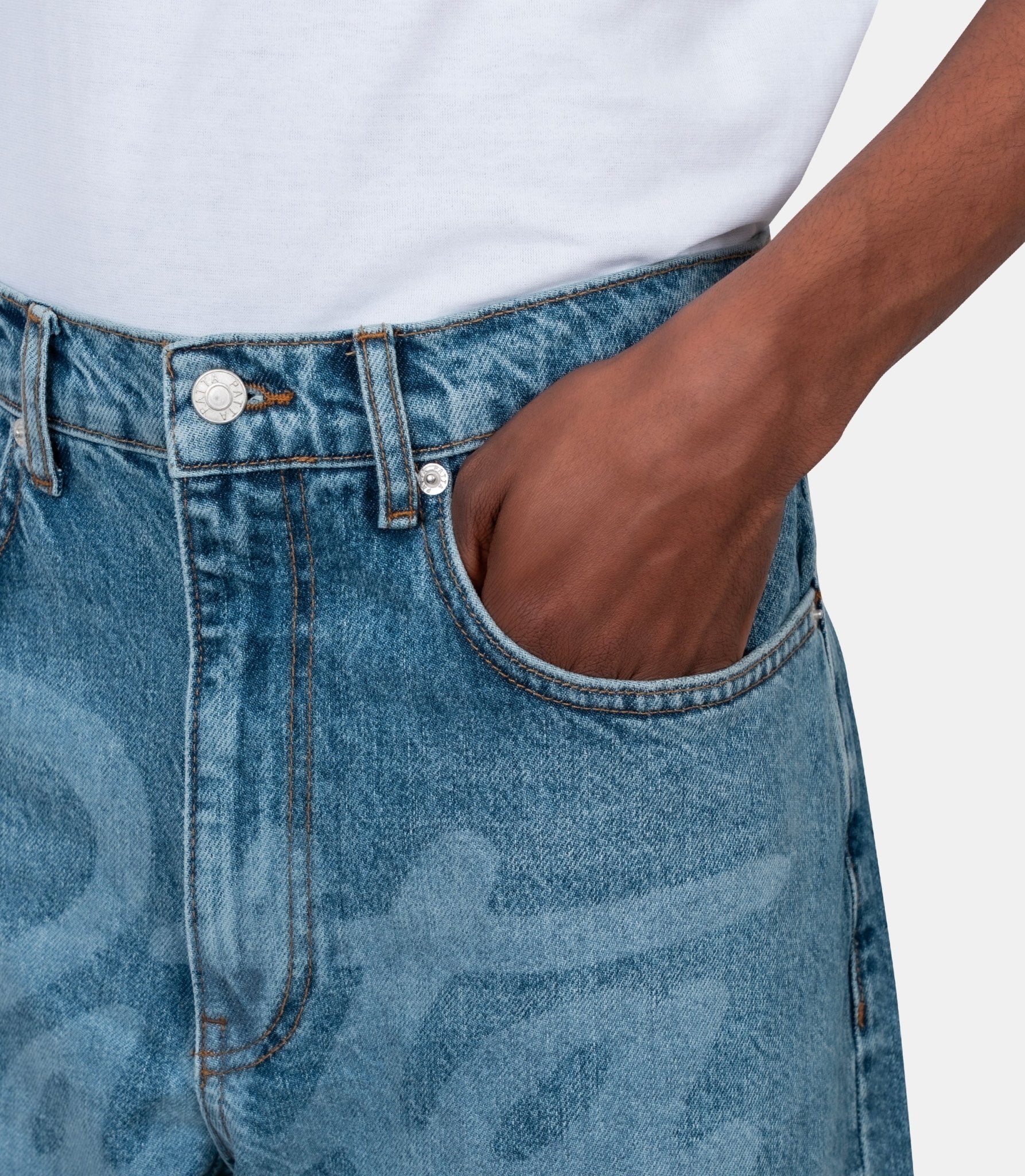 Pantalon denim laserprint whiskers - Image 4