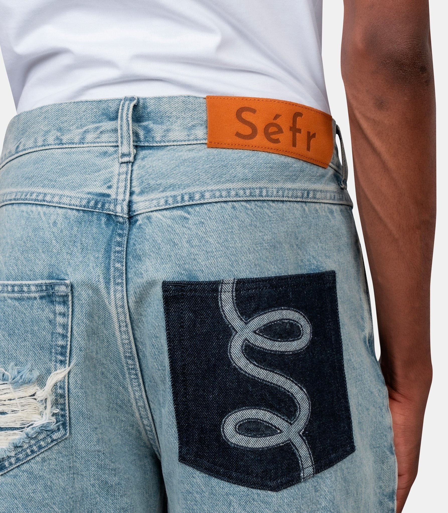 Pantalon denim swirl - Image 4