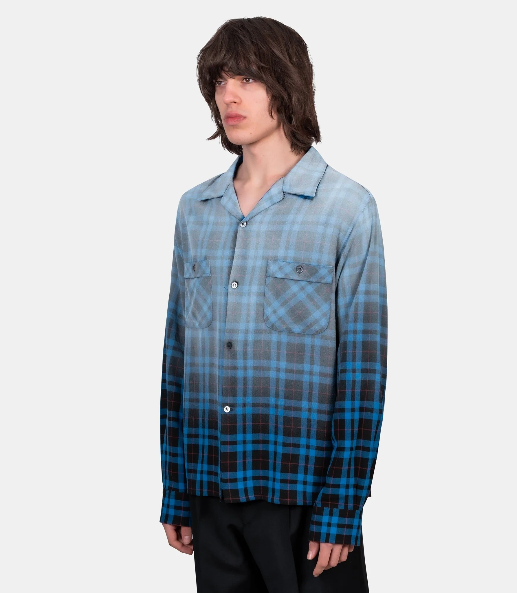 Chemise à carreaux à effet dégradé - Image 3