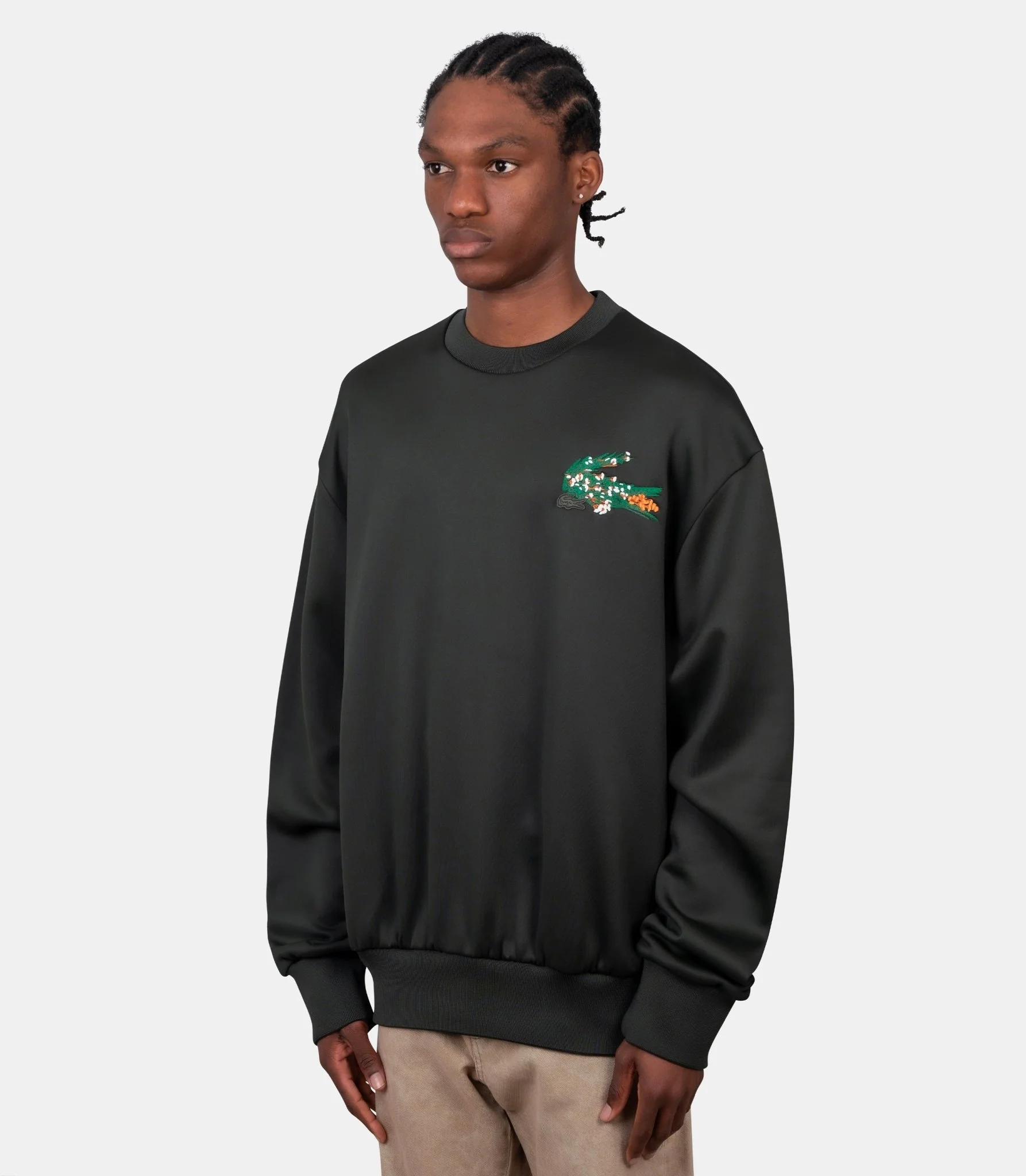 Sweatshirt satiné crocodile floral - Image 3