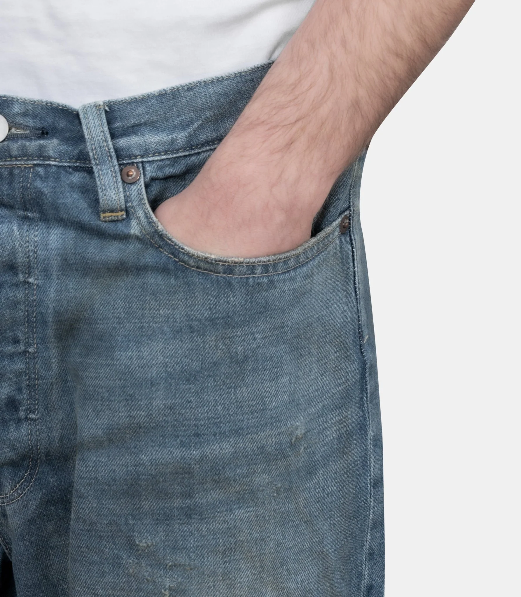 Pantalon denim large - Image 4