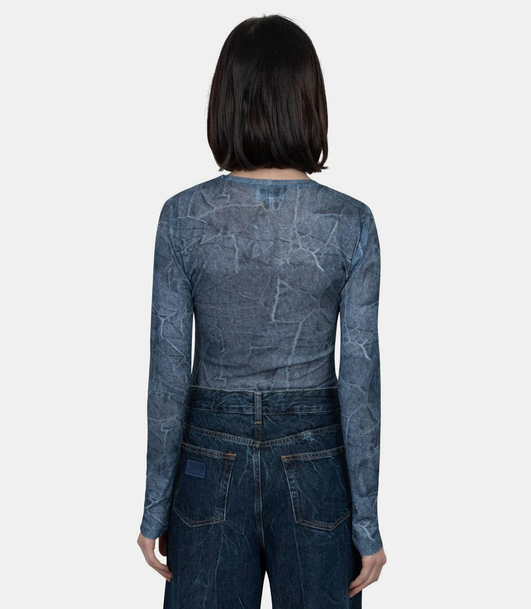 Sweatshirt à manches longues en maille - Image 2