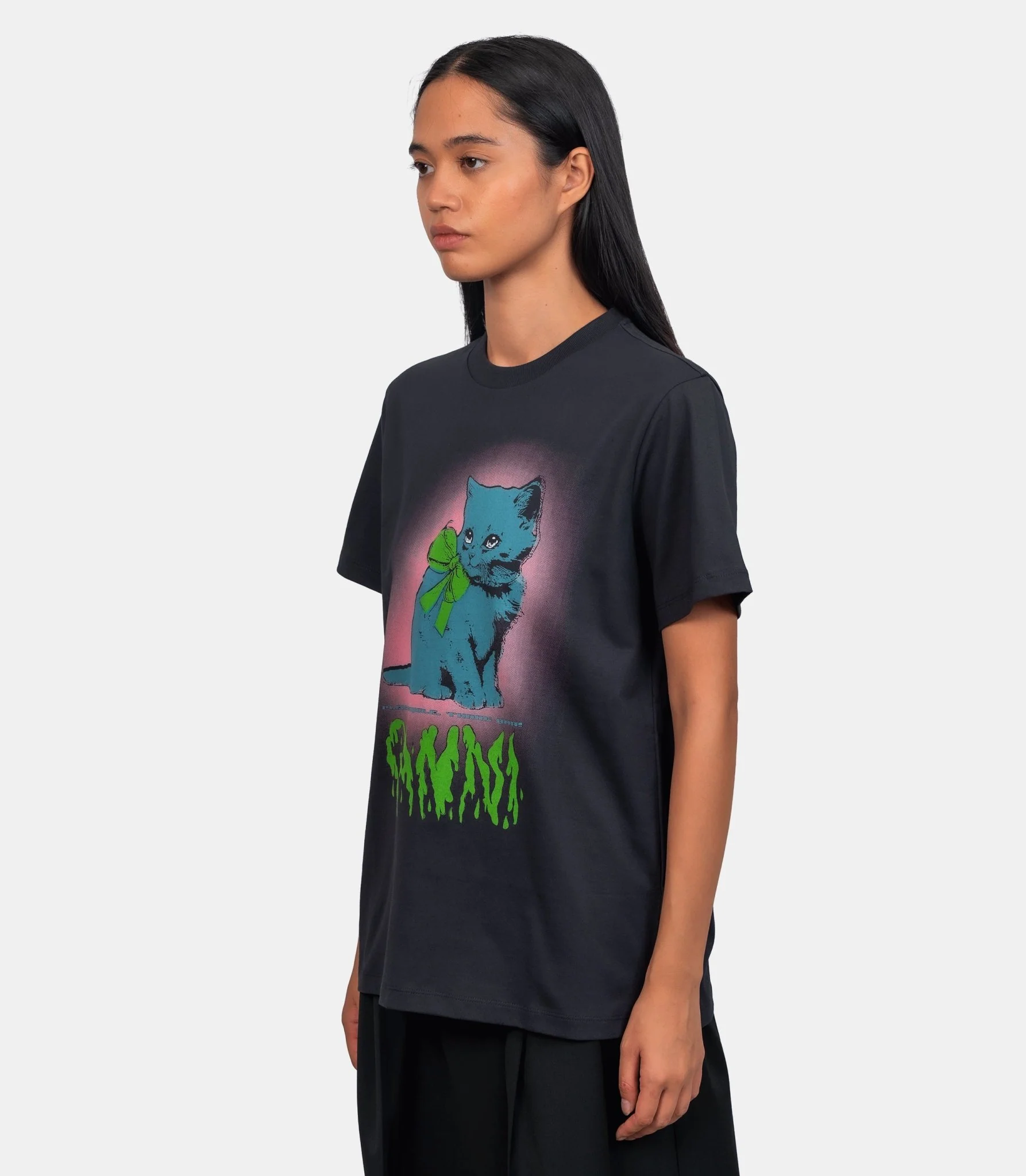 T-shirt à imprimé chat - Image 3