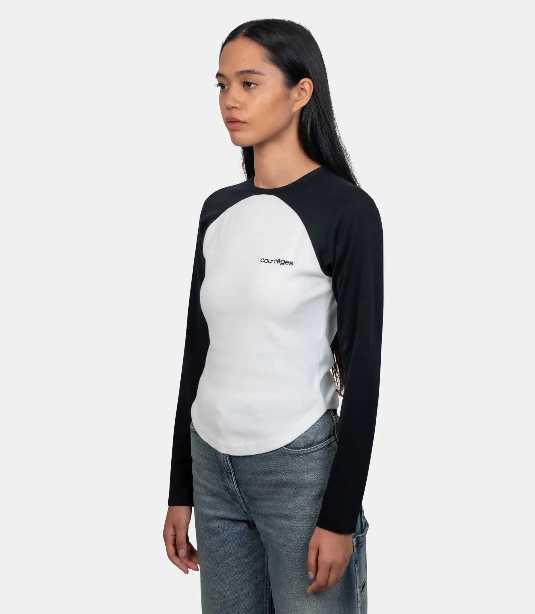 T-shirt manches longues contraste cercle - Image 3