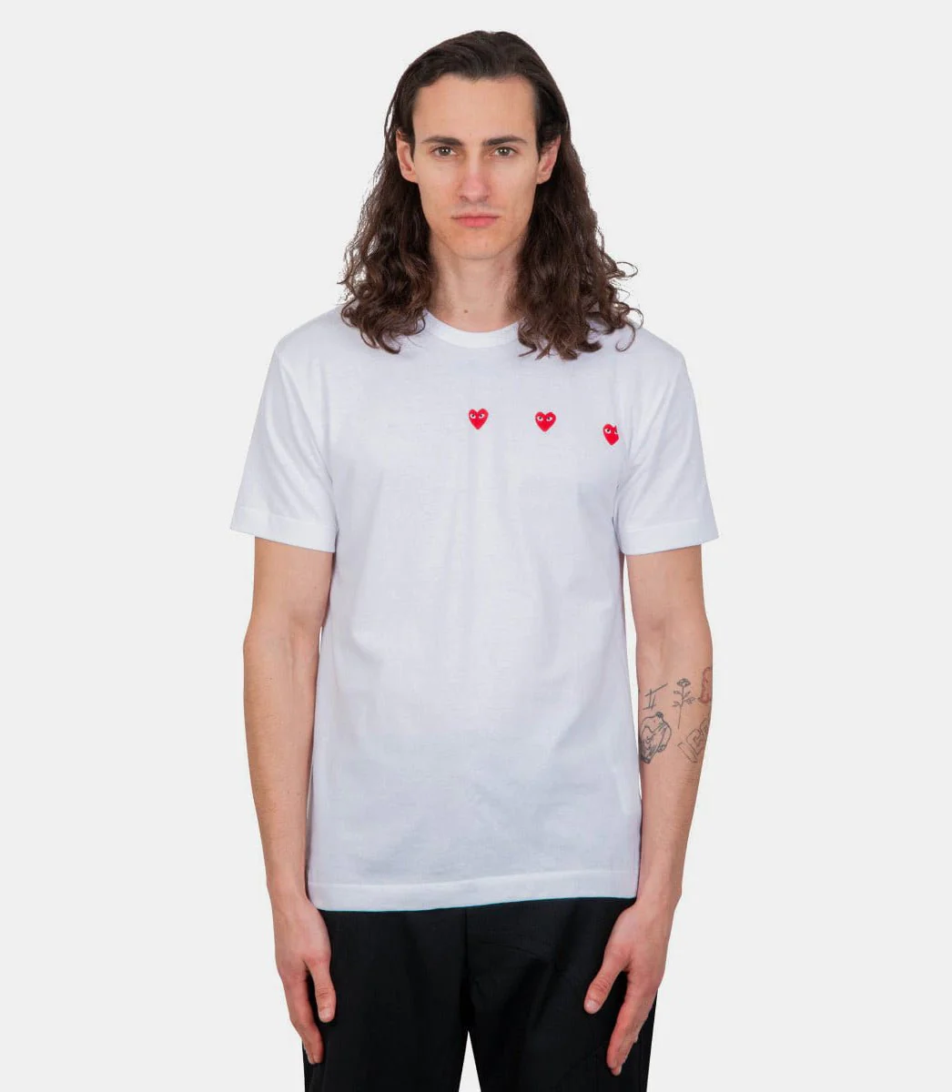 T-shirt triple cœur imprimé