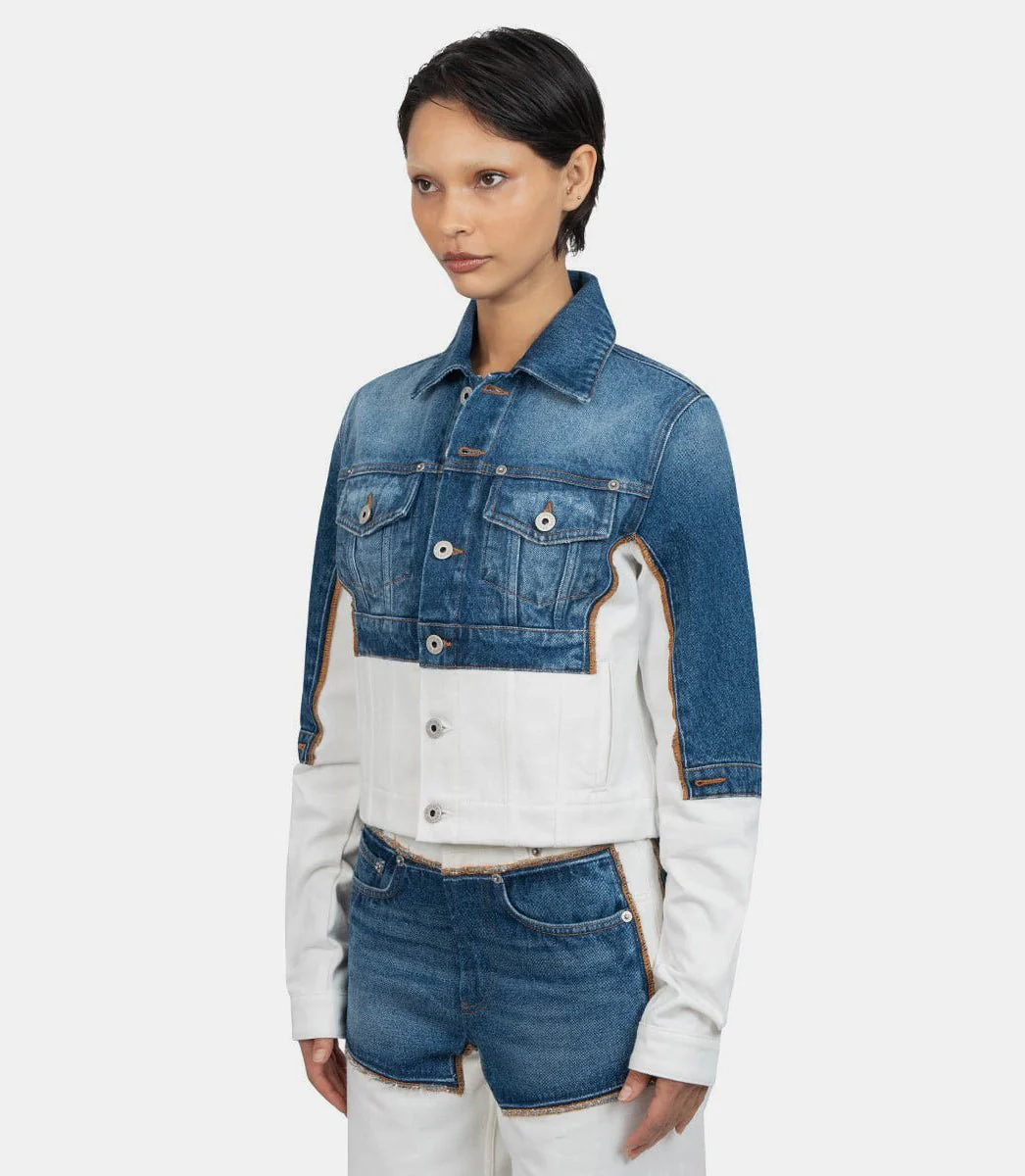 Veste en jean trompe l’oeil "petit grand" - Image 3